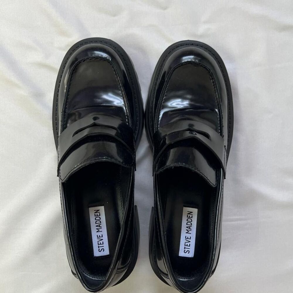 Steve-madden Women's Black Loafers - Picture 3 of 5